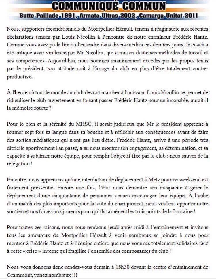 communiqué