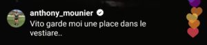 "Vito garde moi une place dans le vestiaire.."