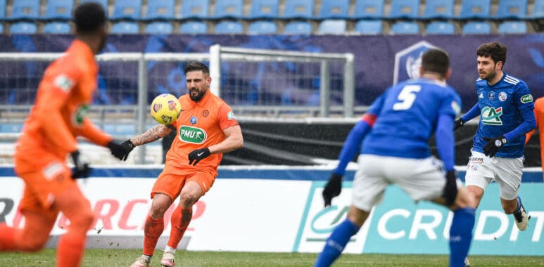 DELORT Andy ( Montpellier ) - FOOTBALL : Strasbourg vs Montpellier - Coupe de France - Strasbourg - 10/02/2021 FedericoP | AllezPaillade.com