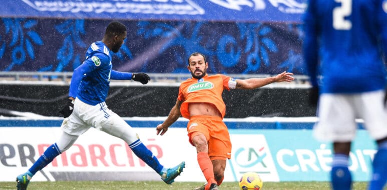 Vitorino Hilton ( Montpellier ) - FOOTBALL : Strasbourg vs Montpellier - Coupe de France - Strasbourg - 10/02/2021 Feder | AllezPaillade.com