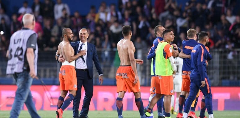 JOIE FAIR PLAY MICHEL DER ZAKARIAN ENTRAINEUR MONTPELLIER 04 VITORINO HILTON MHSC FOOTBALL | AllezPaillade.com