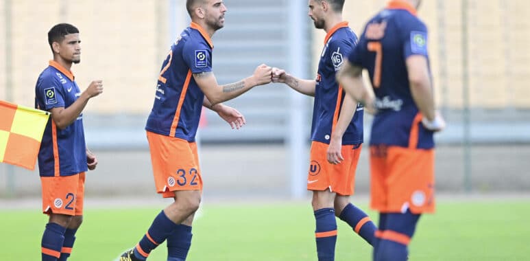 Petar Skuletic / Damien Le Tallec (MHSC) Keagan Dolly (MHSC) FOOTBALL : Montpellier vs FC Metz - Amical - 22/08/2020 JBA | AllezPaillade.com
