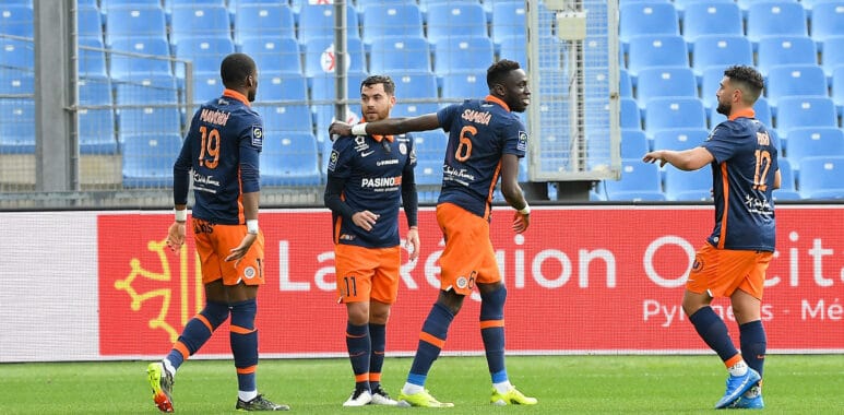 JOIE - FAIR PLAY - 11 TEJI SAVANIER (MHSC) - 06 JUNIOR SAMBIA (MHSC) FOOTBALL : Montpellier vs Rennes - Ligue 1 Uber Eat | AllezPaillade.com