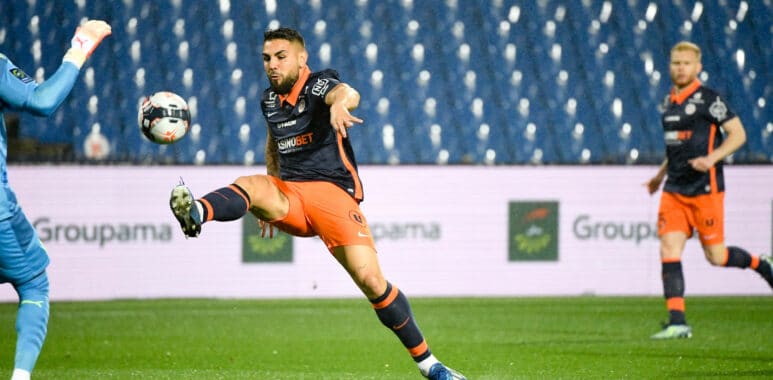 09 ANDY DELORT (MHSC) - BUT FOOTBALL : Montpellier vs Marseille - Ligue 1 Uber Eats - 10/04/2021 AnthonyBIBARD/FEP/Panor | AllezPaillade.com