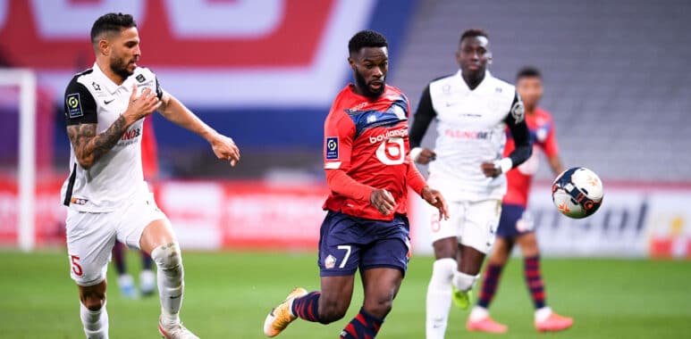 07 JONATHAN BAMBA (LIL) - 05 PEDRO MENDES (MHSC) FOOTBALL : Lille vs Montpellier - Ligue 1 Uber Eats - 16/04/2021 FEP/Pa | AllezPaillade.com