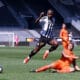 19 STEPHANE BAHOKEN (SCO) - 03 DANIEL CONGRE (MHSC) FOOTBALL : Angers vs Montpellier - Ligue 1 Uber Eats - 04/04/2021 F | AllezPaillade.com