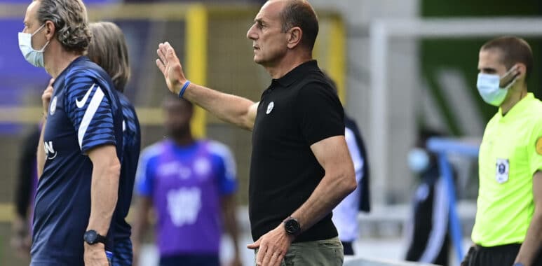 Michel Der Zakarian - entraineur (MHSC) FOOTBALL : RC Strastourg vs MHSC - Ligue 1 Uber Eats - 09/05/2021 JBAutissier/Pa | AllezPaillade.com