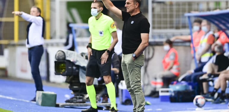 Michel Der Zakarian - entraineur (MHSC) FOOTBALL : RC Strastourg vs MHSC - Ligue 1 Uber Eats - 09/05/2021 JBAutissier/Pa | AllezPaillade.com