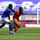 Junior Sambia Salomon (MHSC) vs Jean Eudes Aholou (RC Strasbourg) FOOTBALL : RC Strastourg vs MHSC - Ligue 1 Uber Eats - | AllezPaillade.com