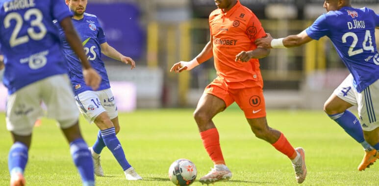 Elye Wahi (MHSC) FOOTBALL : RC Strastourg vs MHSC - Ligue 1 Uber Eats - 09/05/2021 JBAutissier/Panoramic PUBLICATIONxNOT | AllezPaillade.com