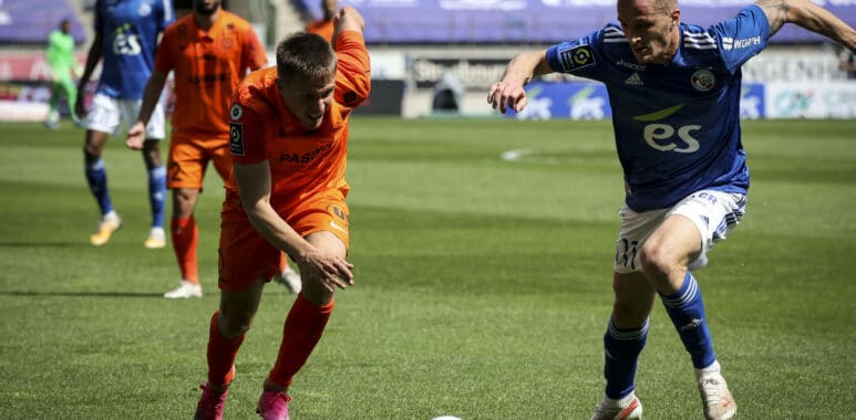 Souquet Arnaud 2 et Dimitri Lienard 11 FOOTBALL : Strasbourg Vs Montpellier - Ligue 1 - 09/05/2021 ElyxandroCEGARRA/PANO | AllezPaillade.com