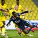 Nicolas PALLOIS ( 4 - Nantes ) - Junior Sambia ( 6 - Montpellier ) - FOOTBALL : Nantes vs Montpellier - Ligue 1 - Nante | AllezPaillade.com