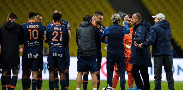 Michel Der Zakarian ( entraineur Montpellier ) - Equipe de Montpellier - Ambiance - FOOTBALL : Nantes vs Montpellier - L | AllezPaillade.com