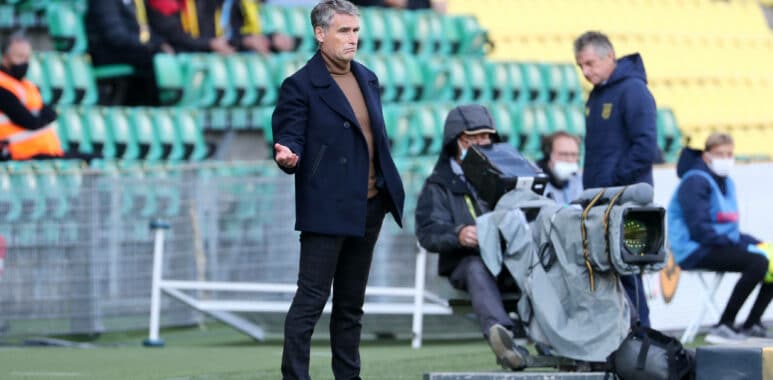 OLIVIER DALL OGLIO (ENTRAINEUR BREST) FOOTBALL : Nantes vs Brest - Ligue 1 Uber Eats - 18/10/2020 FEP/Panoramic PUBLICA | AllezPaillade.com