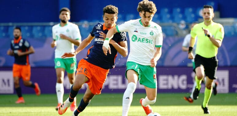 Charles Abi (AS Saint Etienne) - Samy Benchamma (Montpellier FC) FOOTBALL : Montpellier vs Saint Etienne - Ligue 1 Uber | AllezPaillade.com