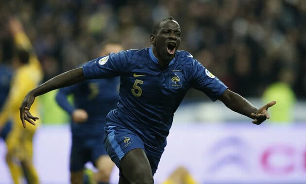 France's Sakho reacts after Ukraine's Guslev scored an own goal during their 2014 World Cup qualifying second leg playoff soccer match against Ukraine at the Stade de France in Saint-Denis near Paris | AllezPaillade.com