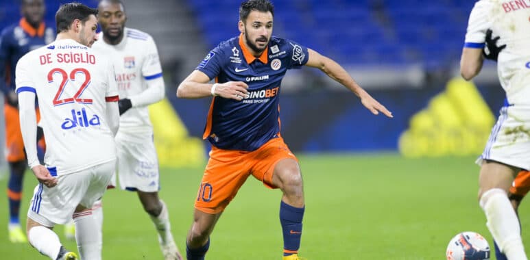 Gaetan Laborde (MHSC) FOOTBALL : LYON vs MHSC - Ligue 1 Uber Eats - 13/02/2021 JBAutissier/Panoramic PUBLICATIONxNOTxINx | AllezPaillade.com