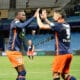 Joie - Andy Delort (Montpellier FC) - Stephy Mavididi (Montpellier FC) FOOTBALL : Montpellier vs PSG - Coupe de France | AllezPaillade.com