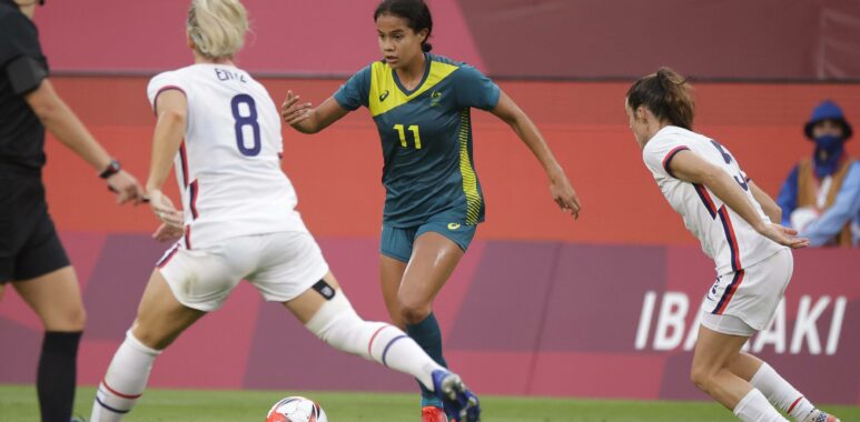 Mary FOWLER (AUS) during the Olympic Games, Olympische Spiele, Olympia, OS Tokyo 2020, Football Women s First Round Grou | AllezPaillade.com