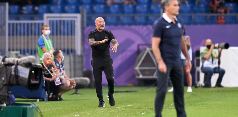 JORGE SAMPAOLI (ENTRAINEUR MARSEILLE OM) FOOTBALL : Montpellier vs Marseille - Ligue 1 Uber Eats - 08/08/2021 FEP/Panora | AllezPaillade.com