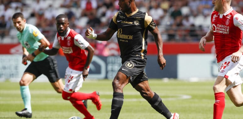 Elye Wahi (MHSC) FOOTBALL : Reims Vs Montpellier - Ligue 1 - 15/08/2021 MichaelBaucher/Panoramic PUBLICATIONxNOTxINxFRA | AllezPaillade.com