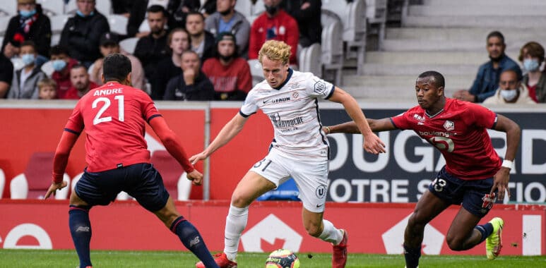 Nicolas Cozza ( 31 - Montpellier ) - Benjamin Andre ( 21 - LOSC ) - Tiago Djalo ( 3 - LOSC ) - FOOTBALL : Lille vs Mont | AllezPaillade.com
