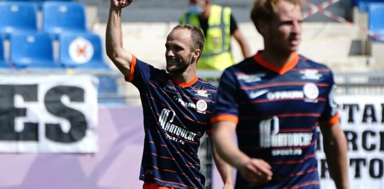 joie - Valere Germain (Montpellier FC) FOOTBALL : Montpellier vs Saint Etienne - Ligue 1 Uber Eats - Montpellier - 12/09 | AllezPaillade.com