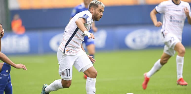 Teji Savanier (MHSC) FOOTBALL : ESTAC vs MHSC - 19/09/2021 JBAutissier/Panoramic PUBLICATIONxNOTxINxFRAxITAxBEL | AllezPaillade.com