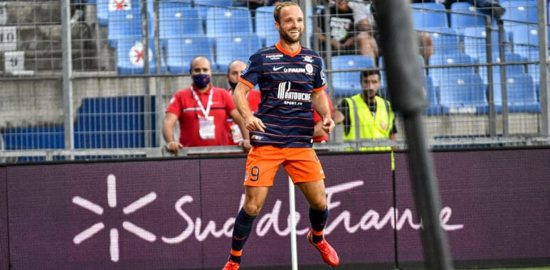 But et joie Valere Germain (mhsc) FOOTBALL : Montpellier vs Bordeaux - 7eme Journee L1 Ubereats - Montpellier - 22/09/20 | AllezPaillade.com