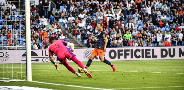 But et joie Valere Germain (mhsc) FOOTBALL : Montpellier vs Bordeaux - 7eme Journee L1 Ubereats - Montpellier - 22/09/20 | AllezPaillade.com