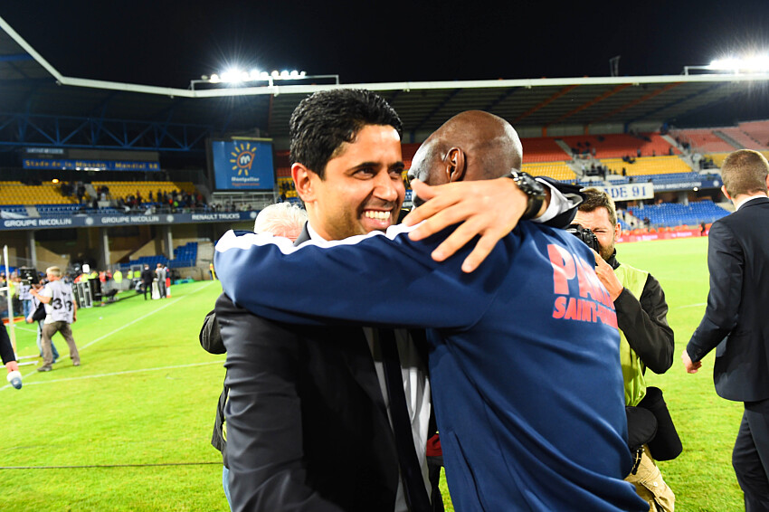 Joie PSG Champion - Zoumana CAMARA Nasser AL KHELAIFI | AllezPaillade.com