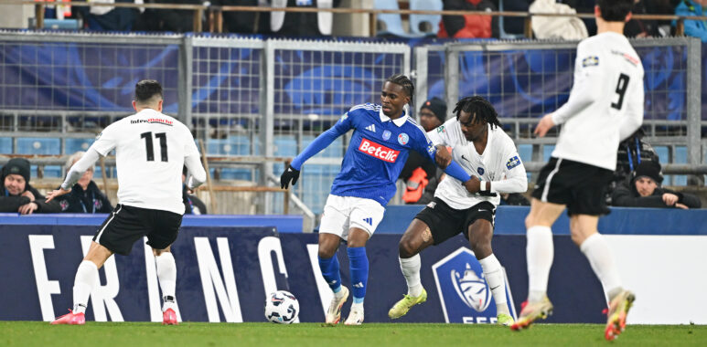 Rayane Messi RC Strasbourg Alsace v Angers SCO - French Cup 20242025 | AllezPaillade.com