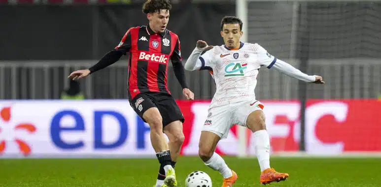 Théo Sainte-Luce OGC Nice v Montpellier Herault SC - French Cup 20252026 | AllezPaillade.com