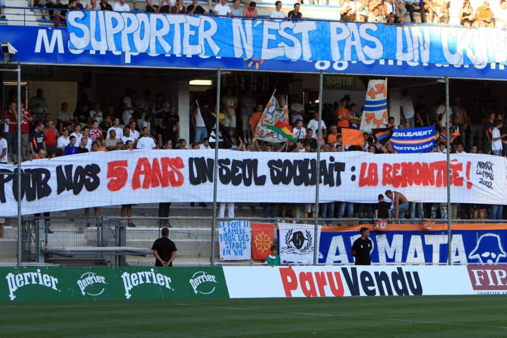 banderole supporters Montpellier Butte Paillade | AllezPaillade.com
