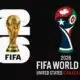 Left: oversized white '2026' with a gold FIFA World Cup trophy inside; right: 2026 FIFA World Cup branding with a colorful trophy ball and the text '2026 FIFA World Cup United States Canada Mexico'.