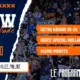 Promotional poster for a show with bold white letters, orange accents, and crowd background; includes date and schedule items on orange bars (Retro Saison 25-26, Quizz Special Paillade, 94&egrave;me Minute).