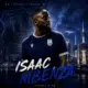 Promotional poster featuring footballer Isaac Mbenza in a navy kit with Kuwait skyline and club crest in the background.