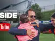 E433CF99-D51C-4C21-BB67-7CE5C1CE70EB | AllezPaillade.com A man hugging a young girl and a female footballer on a grassy field, with YouTube and 'INSIDE' branding in white text above, suggesting a video feature.