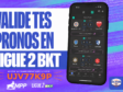 9A741C0E-56CD-4DBF-8FFE-DB0A194927C2 | AllezPaillade.com Promo graphic encouraging users to validate predictions in Ligue 2 BKT, showing the code UJV77K9P and a mobile app screen with bets and team logos.