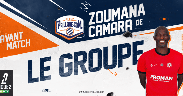 Promotional football banner featuring a man in a red jersey on the right, with 'Avant Match' and 'Le Groupe' graphics and the site URL.