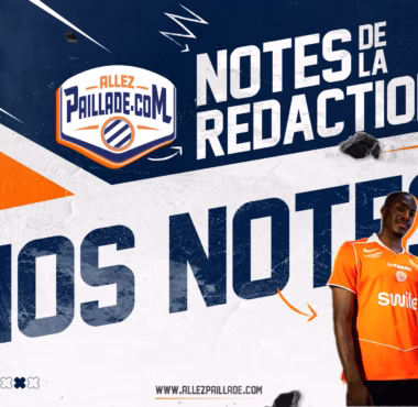 Promotional banner with four soccer players in orange jerseys, bold white text 'NOTES DE LA REDACTION' and club logo.