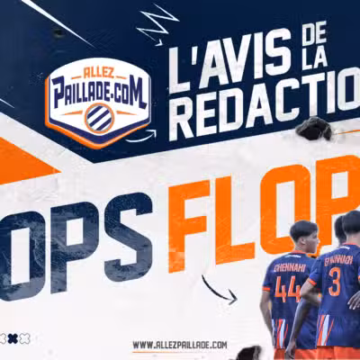 Promotional banner for a post‑match show with players in orange/blue uniforms and bold white text 'APRES MATCH' and 'L&rsquo;AVIS DE LA REACTION'.