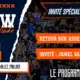 Promotional poster for a live show with bold white 'SHOW' text, orange accents and a crowd backdrop; announces special guest Jamel Saihi and timing.