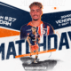 Promotional poster for a Ligue 2 football match featuring Dylam Meddah (#27) for Montpellier.